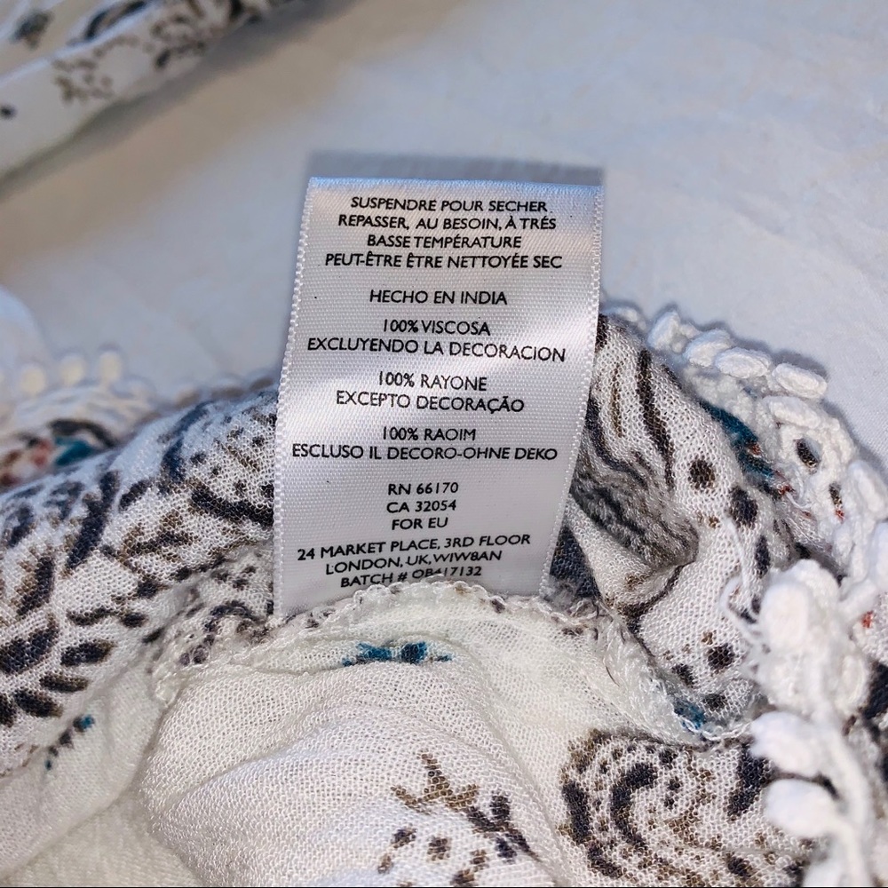 ECOTE Boho Cold Shoulder Cream Color Flowy Top - Picture 6 of 8